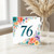 76th Birthday Card, Floral Watercolour Number 76 Card