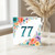 77th Birthday Card, Floral Number 77 Birthday Card