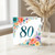 80th Birthday Card, Floral Watercolour Design