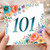 101st Birthday Card, Floral Number 101 Card