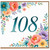 108th Birthday Card, Floral 108 Birthday Card