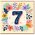 7th Birthday Card, Floral Number 7 Card