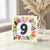 9th Birthday Card, Floral Number 9 Card