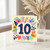 10th Birthday Card, Floral Number 10 Card