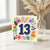 13th Birthday Card, Floral Number 13 Birthday Card