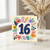 16th Birthday Card, Colourful Floral Design