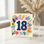 18th Birthday Card, Floral Number 18 Card