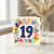 19th Birthday Card, Floral Number 19 Birthday Card