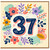 37th Birthday Card, Floral 37 Birthday Card