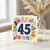 45th Birthday Card, Floral Number 45 Card