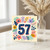 57th Birthday Card, Floral Number 57 Greeting Card
