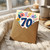 70th Birthday Card, Floral Number 70 Card