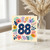 88th Birthday Card, Floral Number 88 Greeting Card