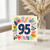 95th Birthday Card, Colourful Floral Number 95 Card
