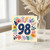 98th Birthday Card, Floral Number 98 Birthday Card