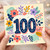 100th Birthday Card, Floral Number 100 Card