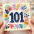 101st Birthday Card, Floral Number 101 Birthday Card