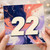 22nd Birthday Card, Abstract Paint Splash Design