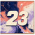 23rd Birthday Card, Abstract Marble Style Number 23 Card