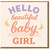 Hello Beautiful Baby Girl New Baby Card - Cute Congratulations Card for Newborn Daughter, Mum and Dad, Moon and Stars Design