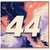 44th Birthday Card, Abstract Paint Splash Design