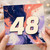 48th Birthday Card, Abstract Colourful Number 48 Card