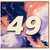 49th Birthday Card, Abstract Swirl Design