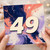 49th Birthday Card, Abstract Swirl Design