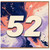 52nd Birthday Card, Bold Abstract Number 52 Card