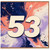53rd Birthday Card, Abstract Number 53 Birthday Card