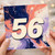 56th Birthday Card, Abstract Number 56 Birthday Card
