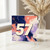 57th Birthday Card, Abstract Paint Swirl Number 57 Card
