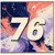 76th Birthday Card, Abstract Paint Splatter Design