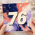 76th Birthday Card, Abstract Paint Splatter Design