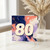 80th Birthday Card, Abstract Number 80 Card