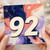 92nd Birthday Card, Abstract Paint Splash Number 92 Card