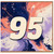 95th Birthday Card, Abstract Swirl Design
