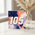 105th Birthday Card, Abstract Swirl Design