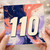110th Birthday Card, Abstract Paint Splatter Design