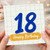 18th Birthday Card, Happy Birthday Blue Number 18 Card