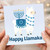 Happy Llamaka Hanukkah Card - Funny Llama Chanukah Greeting Card with Menorah and Star of David - Jewish Holiday for Friends and Family