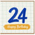 24th Birthday Card, Happy Birthday Card