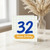 32nd Birthday Card, Happy Birthday Card, Blue Hand - Painted Number Design