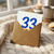 33rd Birthday Card, Blue Number 33 Happy Birthday Card