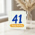 41st Birthday Card, Blue Hand - Painted Number 41 Happy Birthday Card