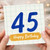 45th Birthday Card, Happy Birthday 45 Card