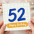 52nd Birthday Card, Happy Birthday Card