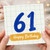 61st Birthday Card, Happy Birthday Card for 61 Year Old