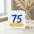 75th Birthday Card, Blue Number 75 Happy Birthday Card