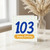103rd Birthday Card, Blue Hand - Painted Number Happy Birthday Card
